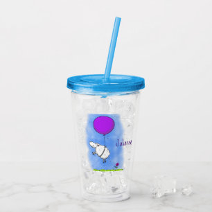 Schudballon cartoon humor illustratie acryl drinkbeker