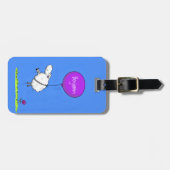 Schudballon cartoon humor illustratie bagagelabel (Voorkant horizontaal)