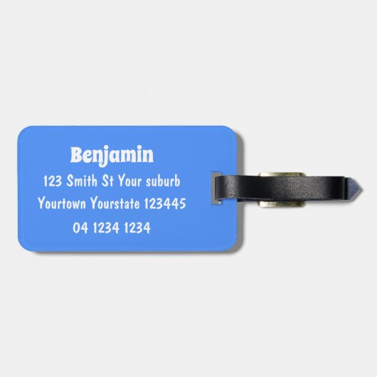 Schudballon cartoon humor illustratie bagagelabel (Achterkant horizontaal)