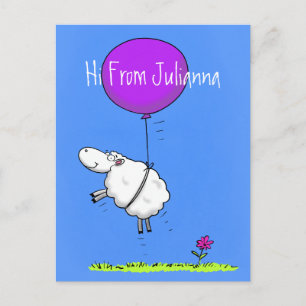 Schudballon cartoon humor illustratie briefkaart