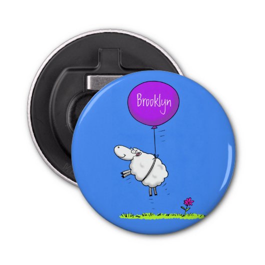 Schudballon cartoon humor illustratie button flesopener (Voorkant)