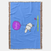 Schudballon cartoon humor illustratie deken (Voorkant Verticaal)