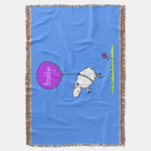 Schudballon cartoon humor illustratie deken (Voorkant Verticaal)