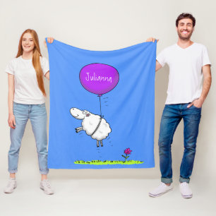 Schudballon cartoon humor illustratie fleece deken