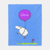 Schudballon cartoon humor illustratie fleece deken (Voorkant)