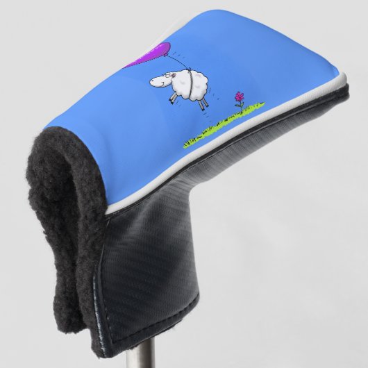 Schudballon cartoon humor illustratie golfheadcover (3/4 voorkant)