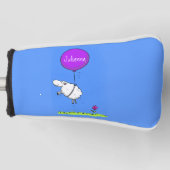 Schudballon cartoon humor illustratie golfheadcover (Voorkant)