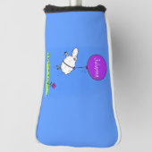 Schudballon cartoon humor illustratie golfheadcover (Draai 90)