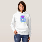 Schudballon cartoon humor illustratie hoodie (Voorkant volledig)