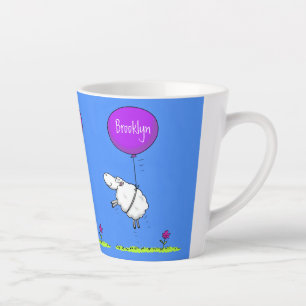 Schudballon cartoon humor illustratie latte mok