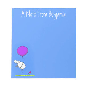 Schudballon cartoon humor illustratie notitieblok