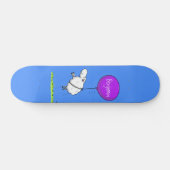 Schudballon cartoon humor illustratie persoonlijk skateboard (Horizontaal)