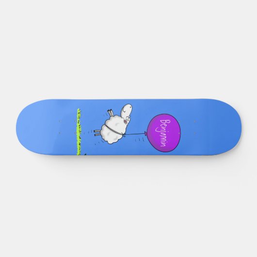Schudballon cartoon humor illustratie persoonlijk skateboard (Horizontaal)