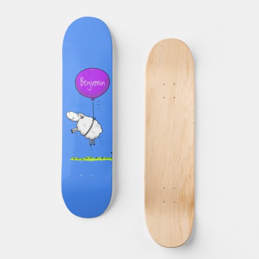Schudballon cartoon humor illustratie persoonlijk skateboard (Voorkant)