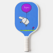 Schudballon cartoon humor illustratie pickleball paddle (Voorkant)