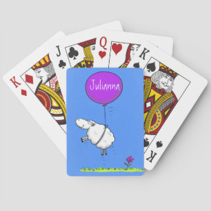 Schudballon cartoon humor illustratie pokerkaarten