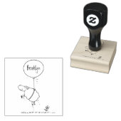 Schudballon cartoon humor illustratie rubberstempel (Gestempeld)