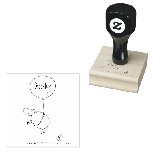 Schudballon cartoon humor illustratie rubberstempel (Gestempeld)