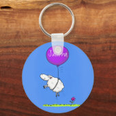 Schudballon cartoon humor illustratie sleutelhanger (Voorkant)