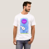 Schudballon cartoon humor illustratie t-shirt (Voorkant volledig)