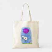 Schudballon cartoon humor illustratie tote bag (Achterkant)