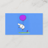 Schudballon cartoon humor illustratie visitekaartje (Achterkant)