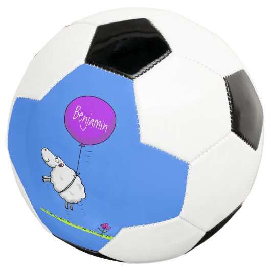 Schudballon cartoon humor illustratie voetbal (Drie kwart)