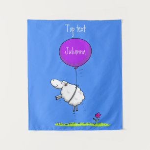 Schudballon cartoon humor illustratie wandkleed