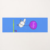 Schudballon cartoon humor illustratie yogamat (Achterkant (horizontaal))