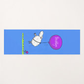Schudballon cartoon humor illustratie yogamat (Voorkant (horizontaal))