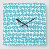 Schudblauw-gierbloem Vierkante Klok (Voorkant)