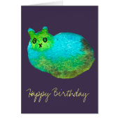 Schudblauw vet kattenkunst illustratie (Voorkant)