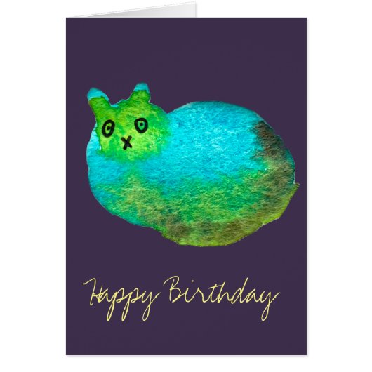 Schudblauw vet kattenkunst illustratie (Voorkant)