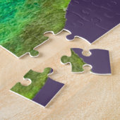 Schudblauw vet kattenkunst illustratie legpuzzel (Zijkant)