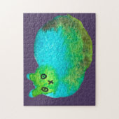 Schudblauw vet kattenkunst illustratie legpuzzel (Verticaal)