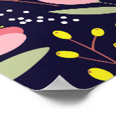 Schudbloemen naadloos patroon poster (Hoek)