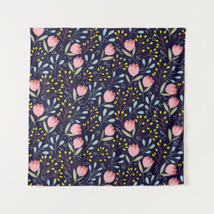 Schudbloemen naadloos patroon wandkleed