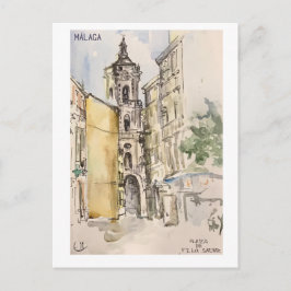 Schudboekpagina's. Málaga Briefkaart