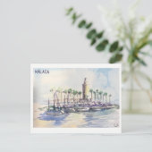 Schudboekpagina's. Málaga Briefkaart (Staand voorkant)