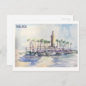 Schudboekpagina's. Málaga Briefkaart (Voorkant / Achterkant)