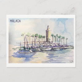 Schudboekpagina's. Málaga Briefkaart