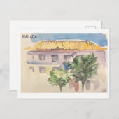 Schudboekpagina's. Málaga Briefkaart (Voorkant / Achterkant)