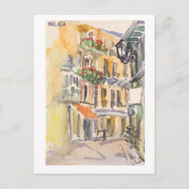 Schudboekpagina's. Málaga m33 Briefkaart