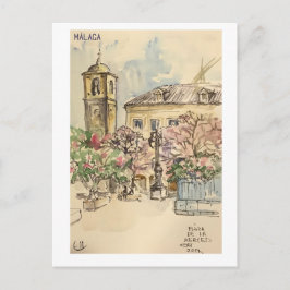 Schudboekpagina's. Málaga m9 Briefkaart