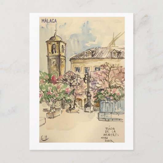 Schudboekpagina's. Málaga m9 Briefkaart (Voorkant)