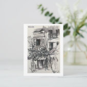 Schudboekpagina's. Málaga. Markers Briefkaart (Staand voorkant)