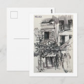 Schudboekpagina's. Málaga. Markers Briefkaart (Voorkant / Achterkant)