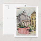 Schudboekpagina's. Málaga. Markers Briefkaart (Voorkant / Achterkant)