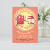 Schudbrood en uitnodiging ter illustratie van jam (Staand voorkant)