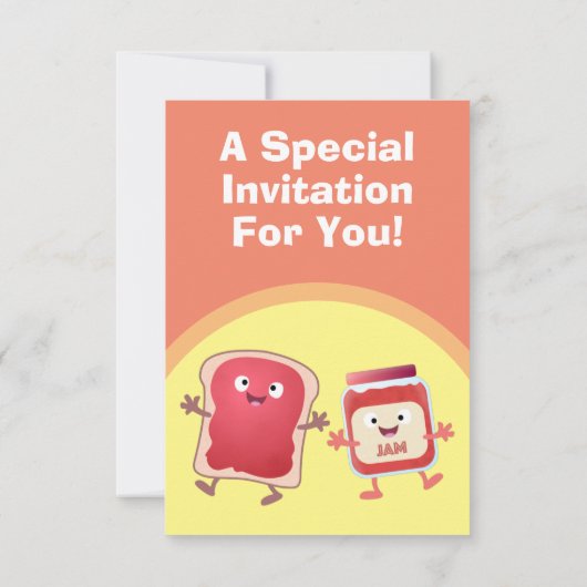 Schudbrood en uitnodiging ter illustratie van jam (Achterkant)